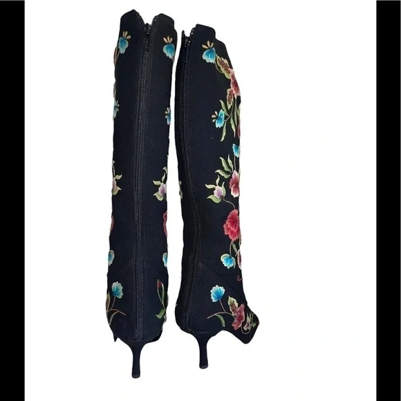 SXS Floral Boots style S-83 with dust cover, no box. Size 36.5 (US Size 6) - Picture 8 of 12